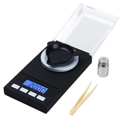 Produktbild von Präzisions-Taschenwaage für Schmuck, elektronische Waage, 0,001 g, Goldkarat-Waage, Mini-Milligramm-Waage, elektronische Waage, Gramm, 10 g/0,001 g