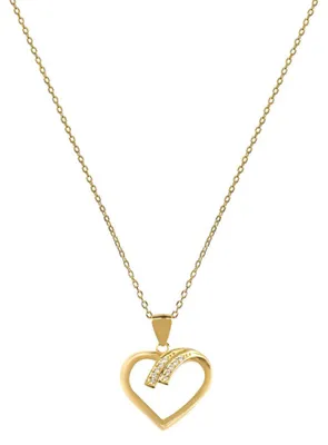 Produktbild von Gold plated silver necklace with heart AGS1138 / 47-GOLD