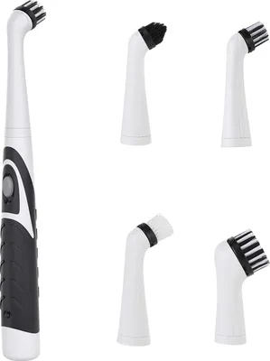 Obrázek produktu pro Elektrický čisticí kartáč s oscilační funkcí, bezdrátový, se silným zvukem a 4 nástavci pro koupelnu, stěny a kuchyň