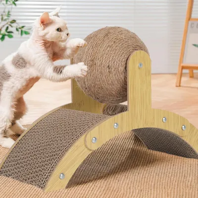 Produktbild von Omgoods – Kratzbrett für Katzen – 2-in-1: Katzenbett und Kratzspielzeug mit Kratzfläche