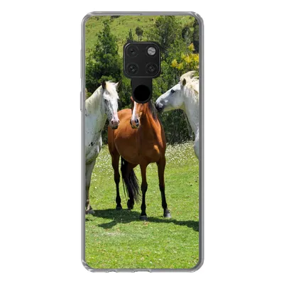 Produktbild von MuchoWow® Handyhülle Schutzhülle Hülle für Huawei P40 Lite Pferde - Baum - Schatten Silikon Softcase Handy Hülle - Handy