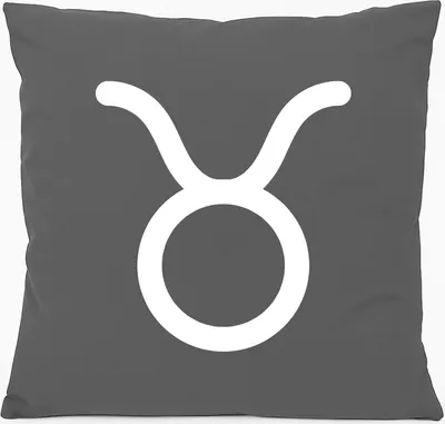 Produktbild von Huuraa Kissen Stier Sternzeichen Zeichen 40x40cm mit Füllung Steel Grey Baumwolle Dekokissen Geschenkidee