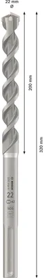 Zdjęcie produktu dla Bosch 2 608 685 866, Młot udarowo-obrotowy, 2,2 cm, 320 mm, Cegła, Beton, 20 cm, SDS Max