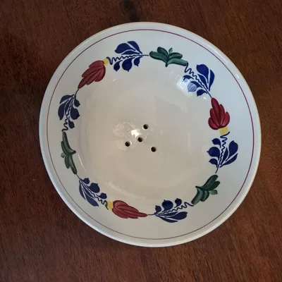 Productafbeelding van Boerenbont vintage Fruitschaal rond 19cm aardewerk