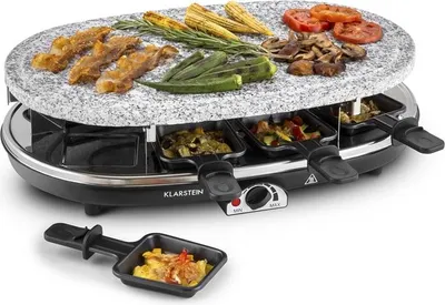 Obrázek produktu pro Klarstein raclette gril pro 4-8 osob s kamennou deskou, 1500W, na sýr a maso