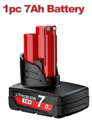 Zdjęcie produktu dla Zapasowy akumulator do elektronarzędzi – M12 12 V litowo-jonowy – 7000 mAh (7,0 Ah) – wielokrotnego ładowania – 1 sztuka – zielony
