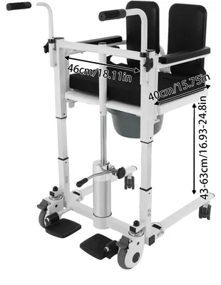 Obrázek produktu pro Přenosná židle, nastavitelné hydraulické sedadlo, skládací design, černá barva