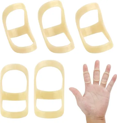 Produktbild von 5 Stück Ovale Fingerschiene, Fingerstütze Trigger Fingerschiene Fingerglätter-Klammer für Daumen Mittelfinger Pinky Oder Ringfinger (Größen 6,7,8,9,10)