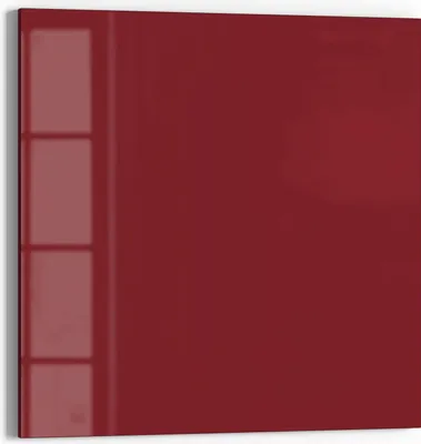 Produktbild von DEQORI Magnettafel Glas 50x50 cm 'Dunkelrot' beschreibbar Whiteboard Pinnwand Küche