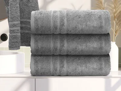 Produktbild von Handtuch Classic 70 x 140 cm hellgrau, 100% Baumwolle