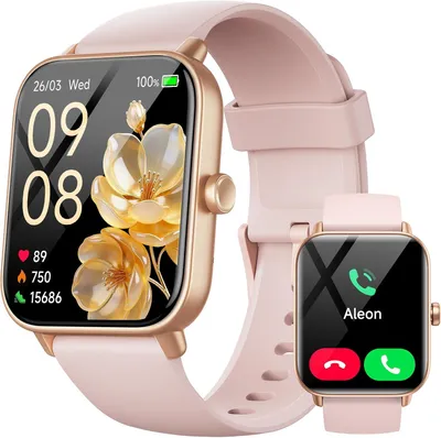 Produktbild von Smartwatch Damen mit Telefonfunktion,1.8" Smart Watch Fitnessuhr mit Whatsapp und Alexa,Herzfrequenz Schlafmonitor,120+ Sportmodi Fitness Tracker,IP68 Wasserdicht Uhren Damen für Samsung/Android/iOS