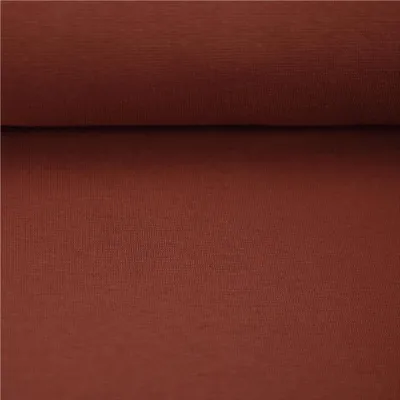 Bündchenstoff Schlauchware 50(100)cm extrabreit Meterware ab 25cm Jersey Oeko-Tex ziegelrot