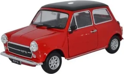 Produktbild von MINI COOPER 1300 rot mit schwarzem Dach, WEL22496R, Maßstab1/24, WELLY