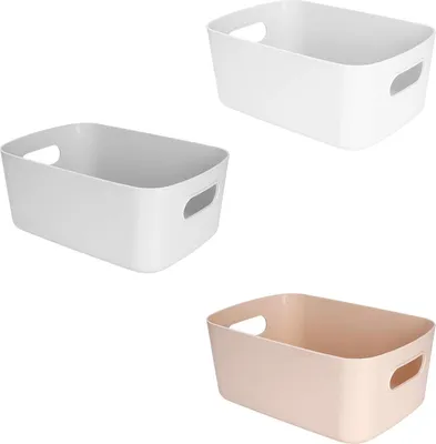 Productafbeelding van Famanu opbergboxen set - Ruimtebesparend, 22x14x10 cm, transparant