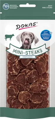Produktbild von Dokas Dog Snack Mini Steaks Rindfleisch 50g