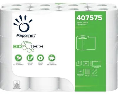 Immagine prodotto di Carta igienica da campeggio a 2 veli Bio Tech Papernet 407575 - 24 rotoli