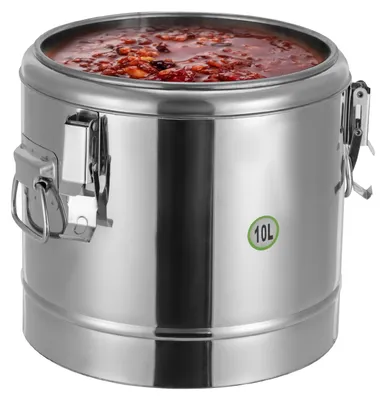 Zdjęcie produktu dla Termoizolowany pojemnik 10 litrów - pojemnik na zupę z uchwytami