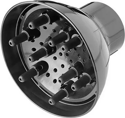 A close-up, studio shot of a hair dryer diffuser attachment.