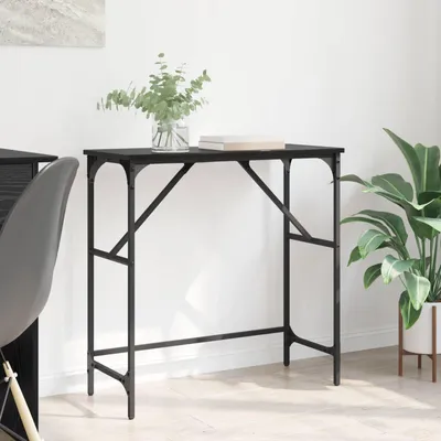 Productafbeelding van vidaXL Console tafel, zwart, eikenlook, 75 x 32 x 75 cm