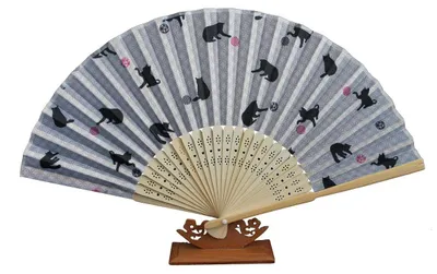 Produktbild von 563, 1 Stk. Hand Deko Sommer Fächer Blumen Motive Retro Design Sommerfächer