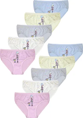 Produktbild von 10er Set Mädchen Slips - Sterne - Bunt