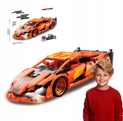 Image de Jeu de construction voiture de course 518 pièces – supercar à construire, briques de construction techniques, maquette voiture de sport 26 cm