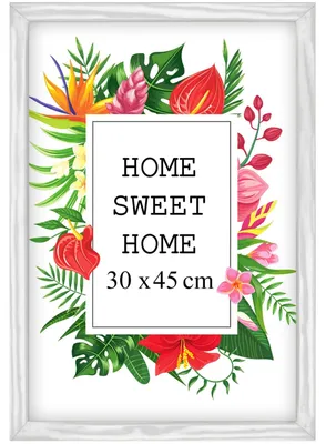 Obrázok produktu pre Rám na obrázky MG Design, biela, 30 x 45 cm – vyrobený z prírodného dreva s akrylovým sklom, určený na zavesenie aj na postavenie, vhodný na fotografie, plagáty a puzzle