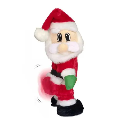 Produktbild von Twerkender Weihnachtsmann, Plüschspielzeug & Weihnachtsdekoration, 33×16×11,5 cm, für Kinder