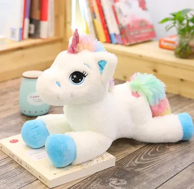 Produktbild von Plüsch Einhorn 40cm hoch - Rosa - Stofftier Plüschtier Kuscheltier