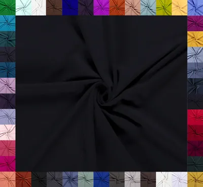 Locker drapiertes, elastisches Baumwoll-Jersey-Gewebe in Nachtblau, 8 % Elasthan, Öko-Tex Klasse 1, Meterware für Bekleidung.