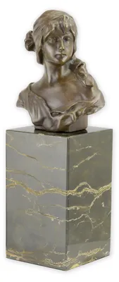 Produktbild von Bronzestatue einer Frau, Büste