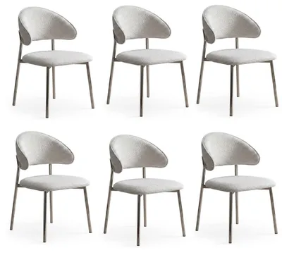 Obrázok produktu pre 6 stoličiek, moderný dizajn, béžová farba, luxusný vzhľad, elegantné, vhodné do jedálne, minimalistický štýl