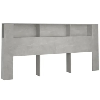 Produktbild von Kopfteil mit Ablagen Betongrau 220x18,5x104,5 cm