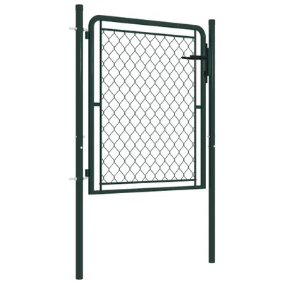 Immagine prodotto di vidaXL Cancello da giardino in acciaio 100 x 75 cm Verde