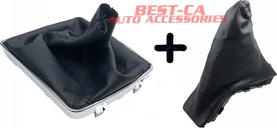Produktbild von Schaltsack + Handbremssack Mit Rahmen Schwarz Leder Für Opel Astra H 2004-2010