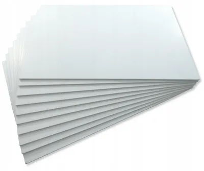 Produktbild von PVC Leichtschaumplatten 25x35 cm Weiß 3 mm stark (10 Stück) – Foamboard, Schaumstoffplatte & Leichtschaum für Basteln / Modellbau