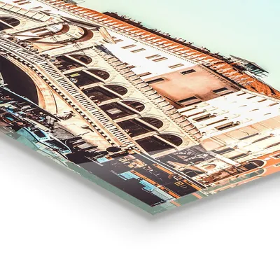 Produktbild von Glasmalerei - dekorative Malerei - moderne Malerei - 140x70 - Rialto-Brücke in Venedig
