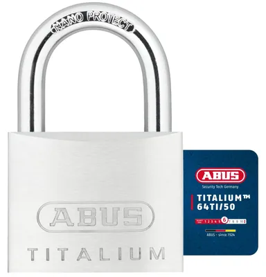 Obrázok produktu pre Visiaci zámok ABUS TITALIUM 64TI s podobným kľúčom 50 mm