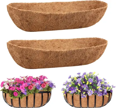 Obrázek produktu pro Kokosové vlákno, podložky pro květináče, 2 kusy, 76 cm, vhodné do zahrady, biologicky rozložitelné, zadržují vodu
