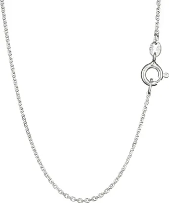 Produktbild von Ankerkette 925 Silber 38cm Halskette diamantiert Breite 1,2mm Damen Collier dünn