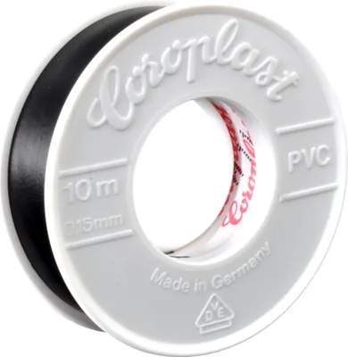 Produktbild von Coroplast Elektro-Isolierband 302 0,15 mm x 25 mm x 10 m schwarz, 1 Stk.
