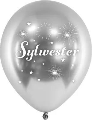 Immagine prodotto di Palloncini di Capodanno argento 14 pollici 1 pz.