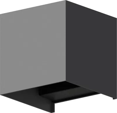 Image de Applique murale extérieure LED Calex Bari Up & Down, lumière blanche chaude, 7W, IP54, Gris Anthracite, Classe Énergétique F