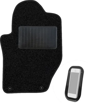 Produktbild von moto-MOLTICO Fahrer Fußmatte Auto Velours Fahrerseite Autoteppiche Schwarz Fahrermatte 1-teilig passend für Peugeot 308 CC 2009-2013