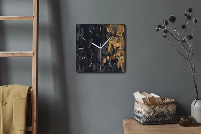 Produktbild von Coloray Hodiny Unikátní 30x30 cm  Tiché hodiny Pro obývací pokoj a kuchyň Nástěnné hodiny Plátno Bílé ručičky hodin - Iluze letu z města ptáků