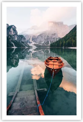 Produktbild von Poster - Poster ohne Rahmen - See Berg Tal - 61x91,5 cm - Wand Bild - Wanddeko - Wandbilder - Kunstposter - Wandposter - Bilder - Kunstdruck - Wanddekoration - Wandbild - P2XPA61x91-5176
