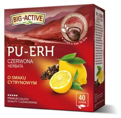 Zdjęcie produktu dla Big-Active -poliuretan Erh - Herbata czerwona o smaku cytrynowym (40tb x1,8g)