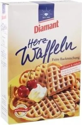 Obrázok produktu pre Diamond heart waffles jemná zmes na pečenie rafinovaná a jednoduchá 500g