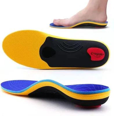 Produktbild von Orthopädische Einlegesohlen für Fußschmerzen, hohe Fußbogenstütze, blau