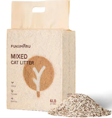 Produktbild von FUKUMARU Katzenstreu, Tofu Katzenstreu 2.7kg, Klumpstreu für Katzen, Staubfrei u